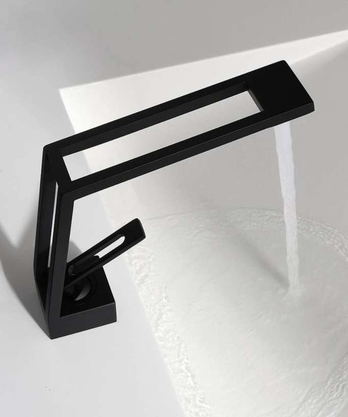 Design Waschtischarmatur - Schwarz matt