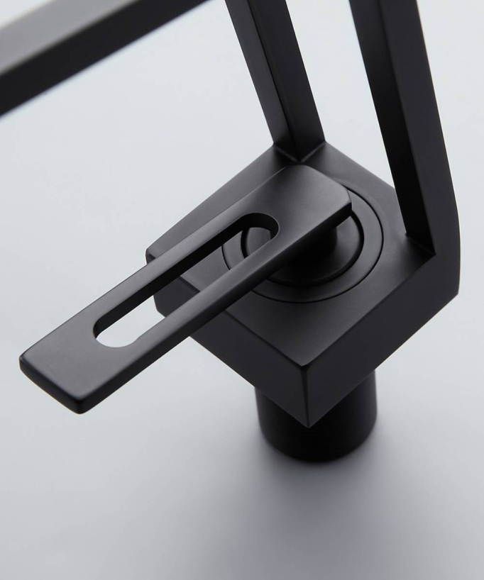 Design Waschtischarmatur - Schwarz matt