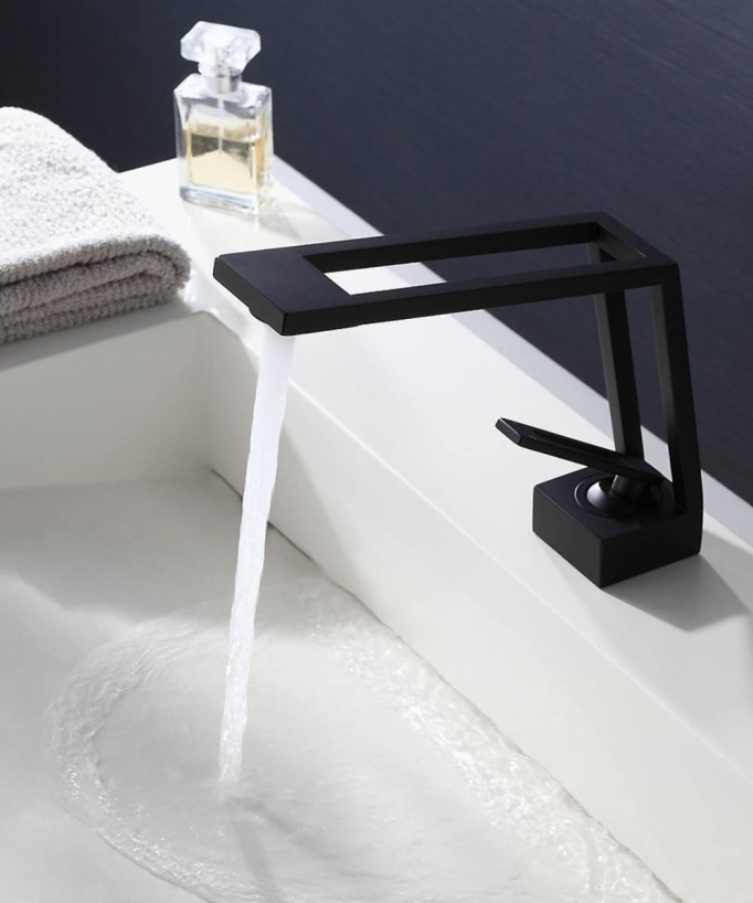 Design Waschtischarmatur - Schwarz matt