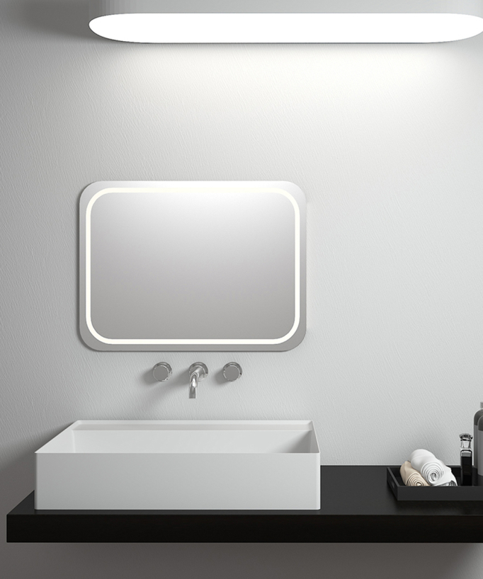 Aufsatzwaschbecken rechteckig Solid Surface - Baraka