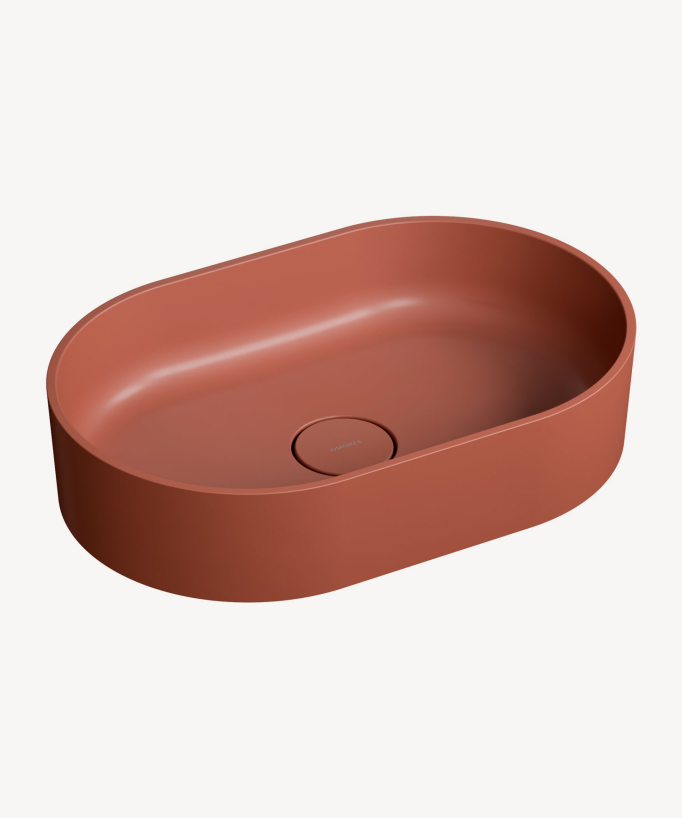 Ovo Aufsatz-Waschschale Terracotta