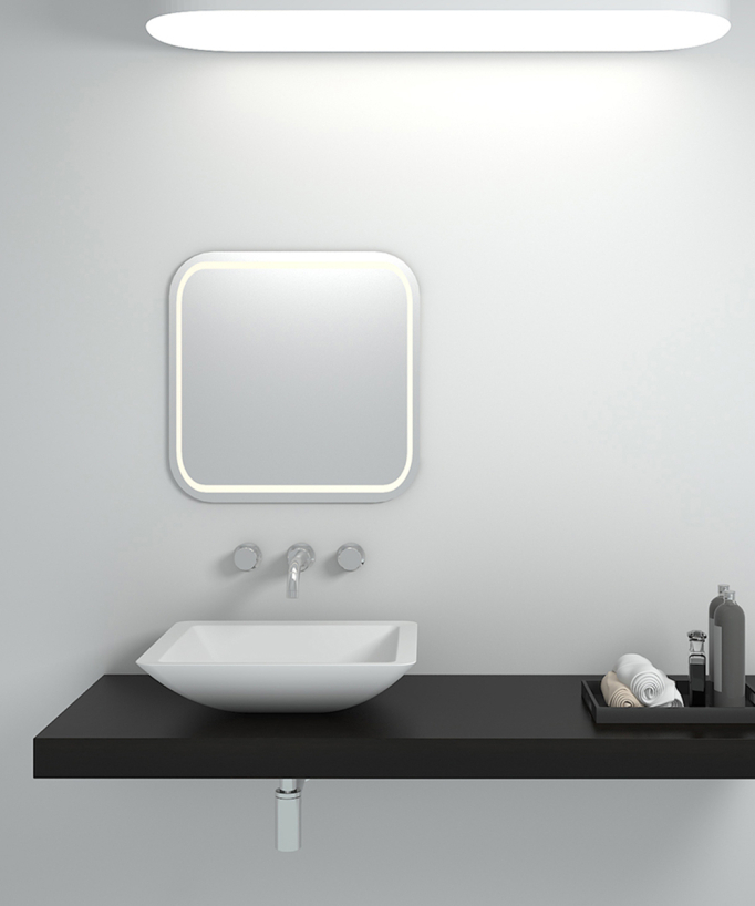 Aufsatzwaschbecken aus Solid Surface, mattweiß - Isiro