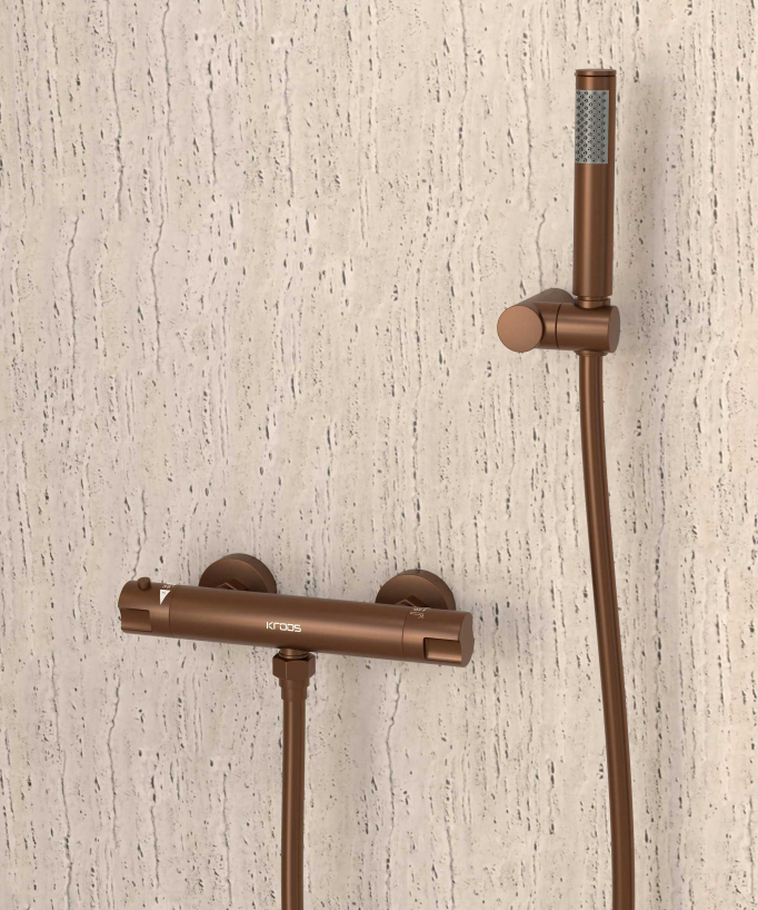 Thermostat-Duscharmatur Wandmontage Corbeau