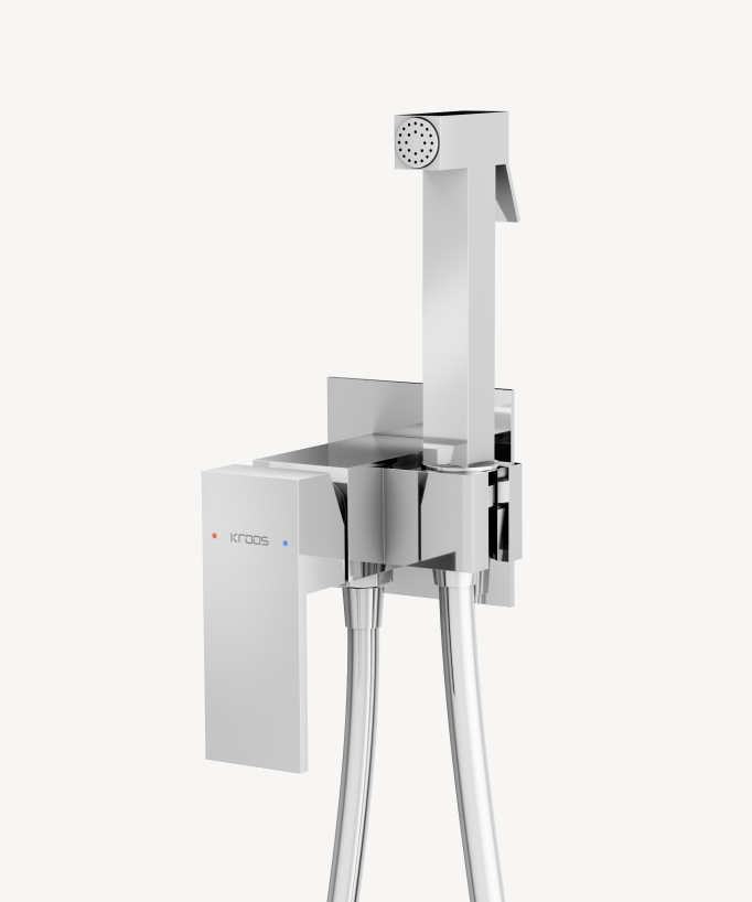Einbau-WC-Brausearmatur Chrom - Sirius