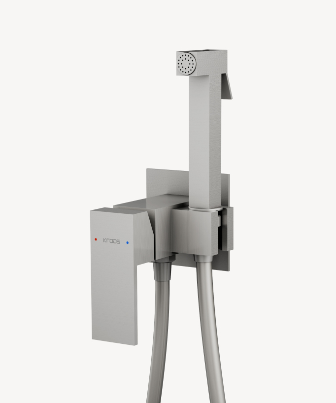Unterputz WC-Handbrause Nickel gebürstet - Sirius