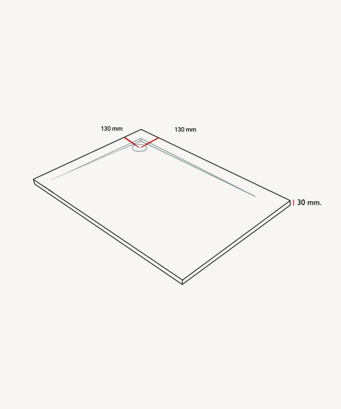 Duschwanne Anthrazit, Glatt-Finish Stone MIO, farblich passender Ablaufrost