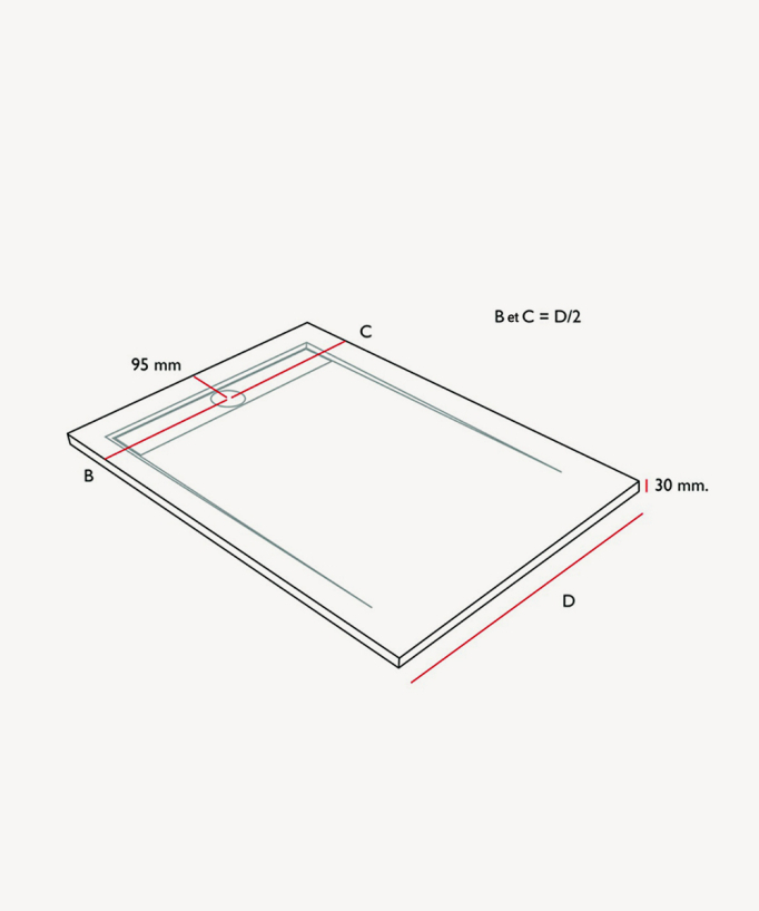 Duschwanne Sand, Glatt-Finish Stone CACH, farblich passender Ablaufrost